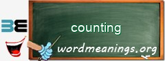 WordMeaning blackboard for counting